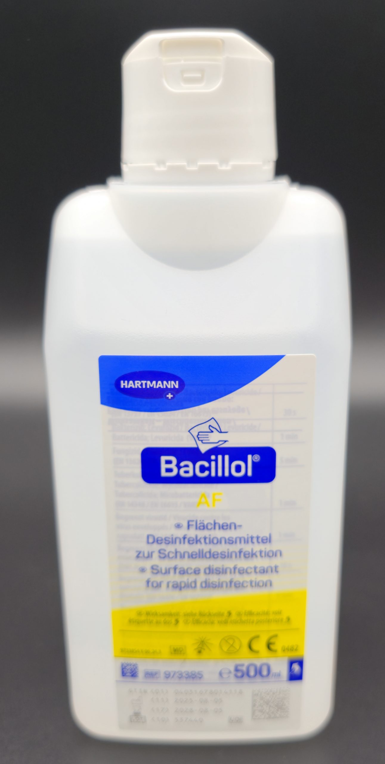 HARTMANN Bacillol® AF – 500-ml-Flasche alkoholisches Schnell-Flächendesinfektionsmittel zur rückstandsfreien Desinfektion