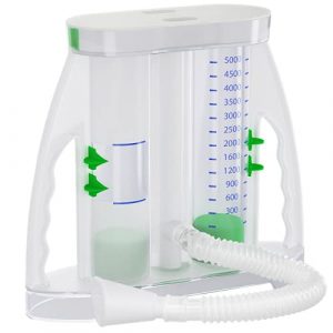 Theracso Profi Atemtrainer Set mit E-Book für Atemübungen - Lungentrainer 2 Kammer System | 5000 VOL | Therapie bei Atemwegsproblemen der Lunge und Bronchien