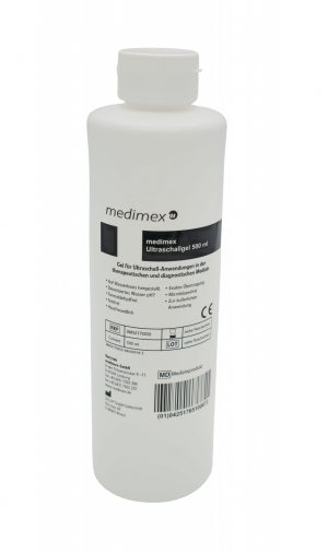 medimex Ultraschallgel 500 ml – Medizinisches Kontaktgel für Ultraschalluntersuchungen – pH-Neutral, Hautschonend und Auslaufsicher – Höchste Übertragungsqualität – Made in Germany